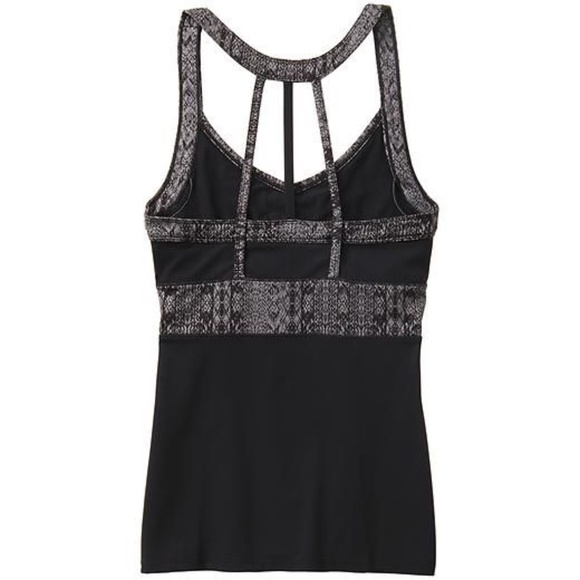 Athleta Black & Gray Prisma Strappy Back Tank Top - Picture 2 of 8